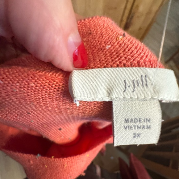 J. Jill Coral Pink Lightweight Tunic Sweater NWT 2X - Picture 8 of 9